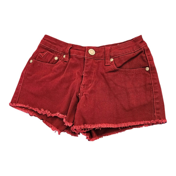 Rue 21 Size 0 Red Denim Shorts - Picture 1 of 6